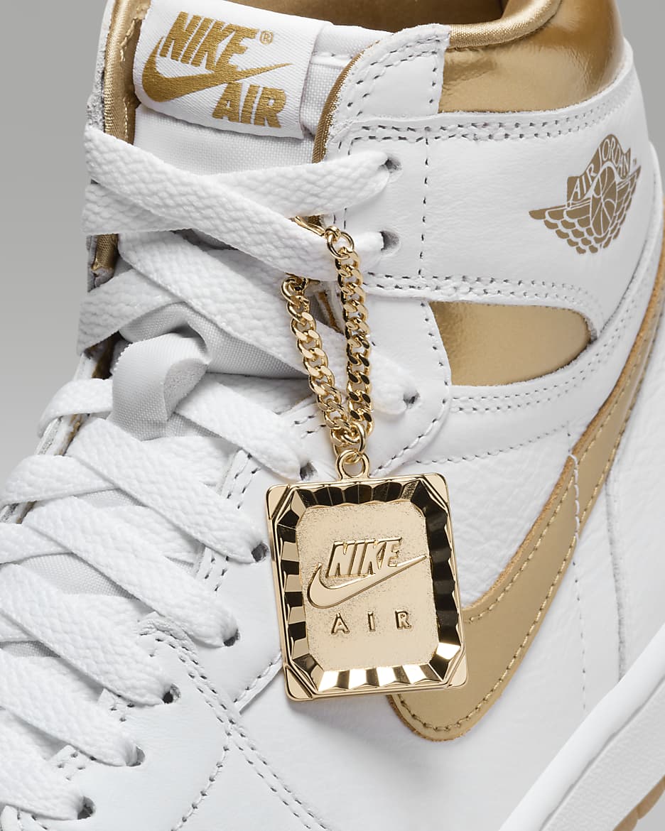 White shoes with gold cheap